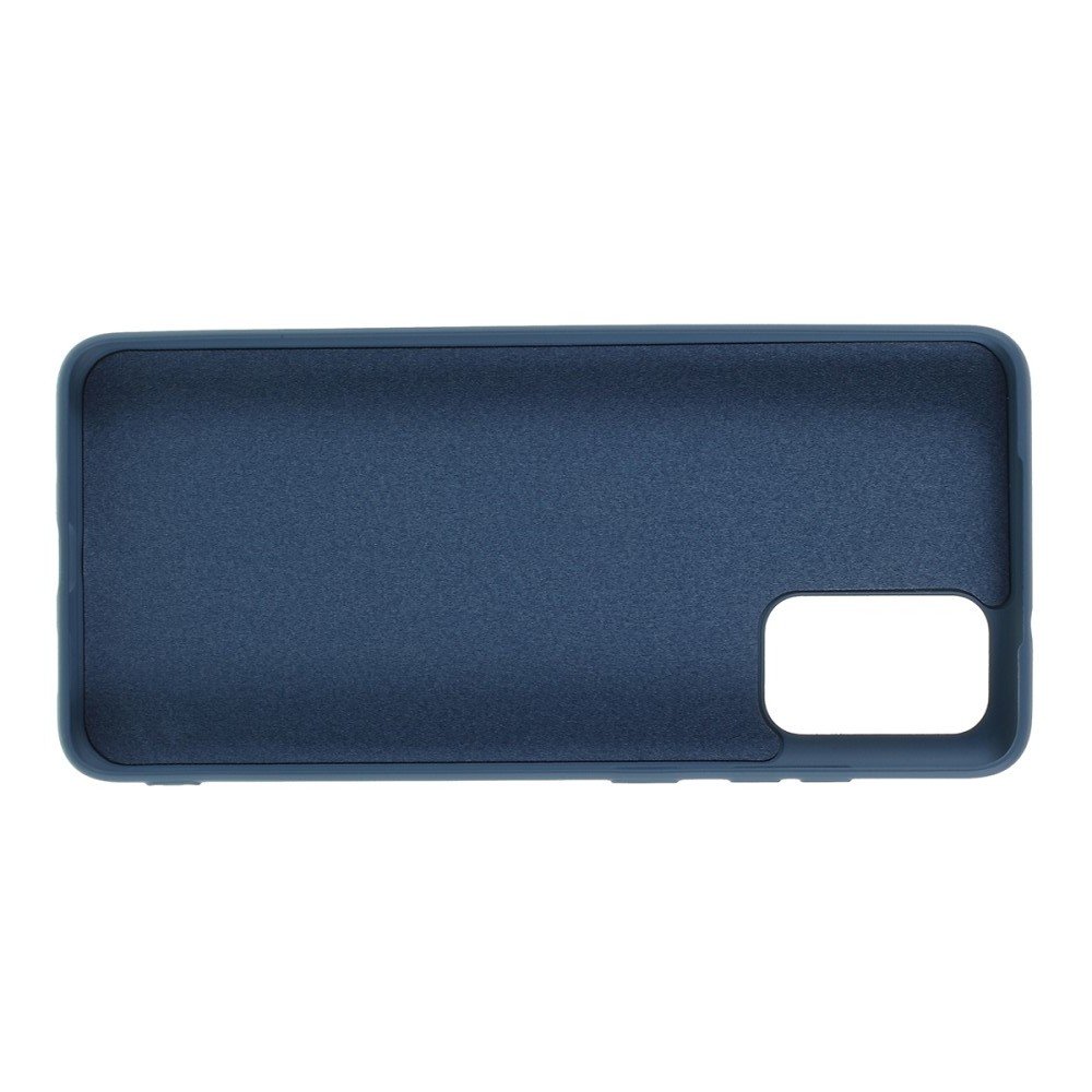 Силиконовый чехол мягкая подкладка из микрофибры для Samsung Galaxy S20 Синий