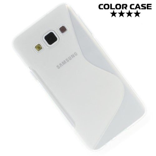 Силиконовый чехол для Samsung Galaxy A3 - прозрачный S-образный