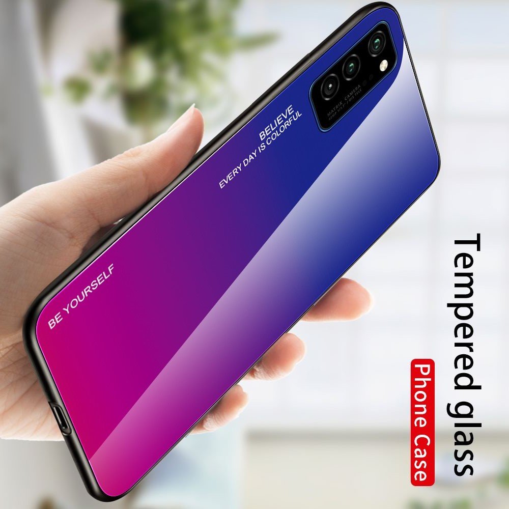 Силиконовый Градиентный Стеклянный Чехол для Huawei Honor View 30 / View 30  Pro Розовый | купить в интернет-магазине Принтофон в Москве и СПб