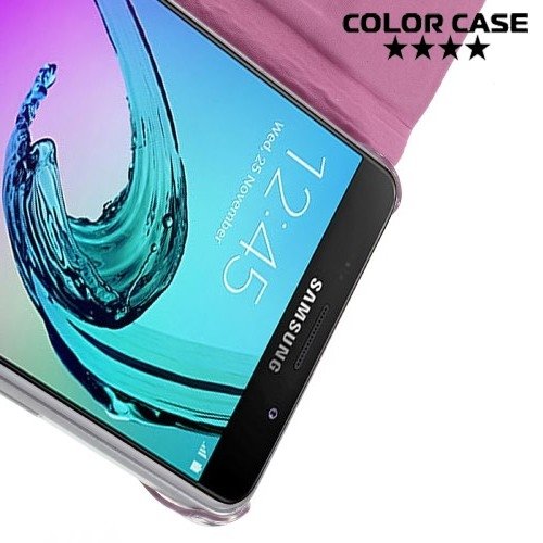 Тонкий чехол книжка для Samsung Galaxy A5 2016 SM-A510F - Розовый
