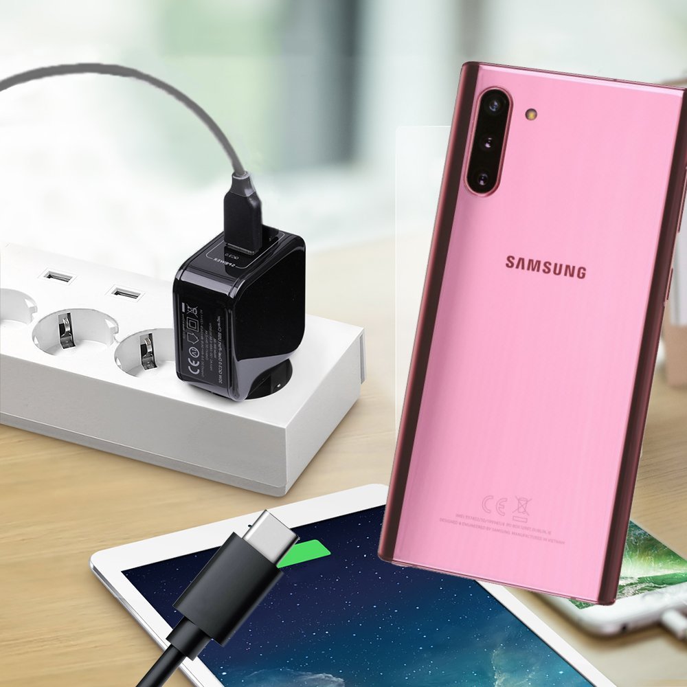 Зарядка для Samsung Galaxy Note 10 телефона 2.4А и USB кабель | купить в  интернет-магазине Принтофон в Москве и СПб