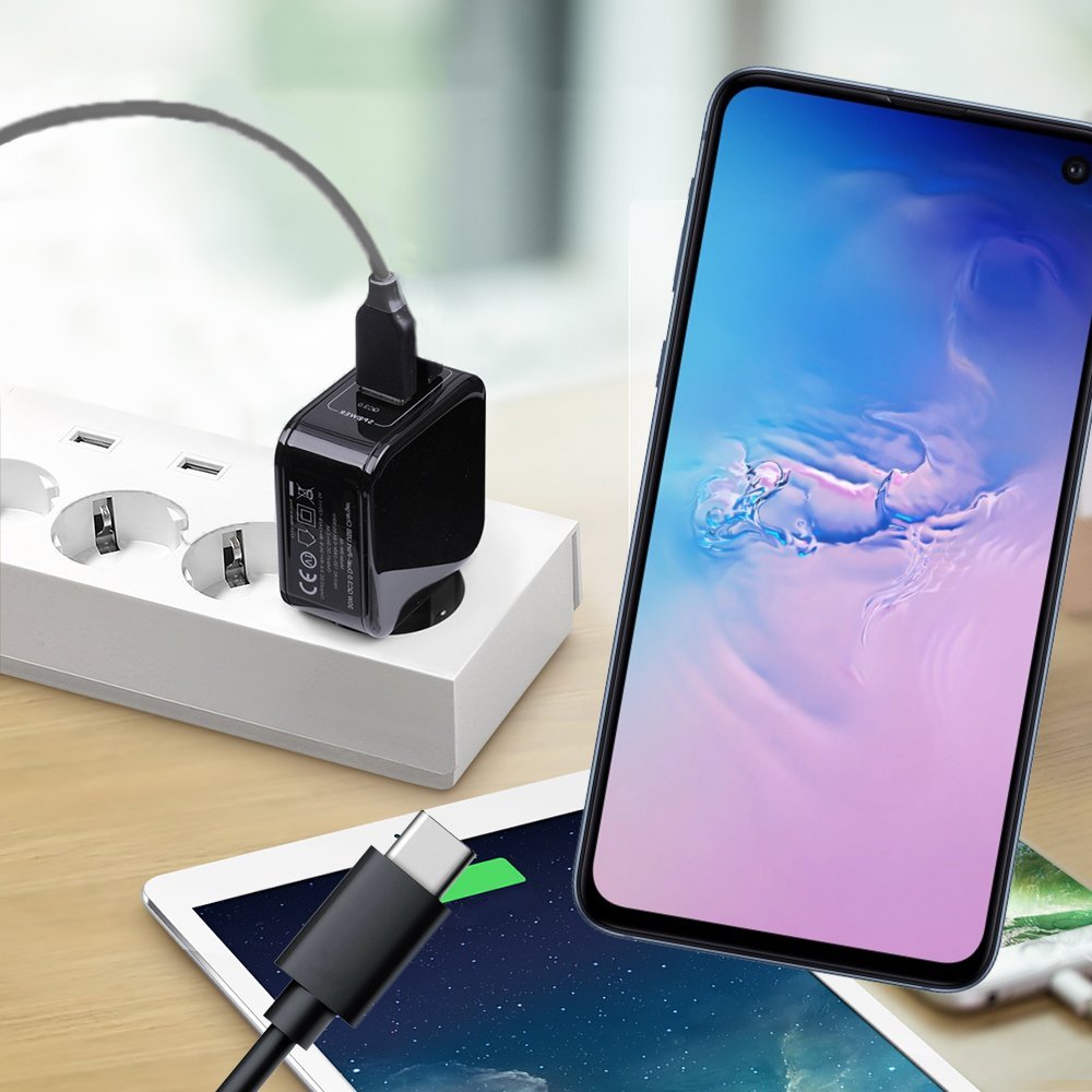 Зарядка для Samsung Galaxy S10e телефона 2.4А и USB кабель