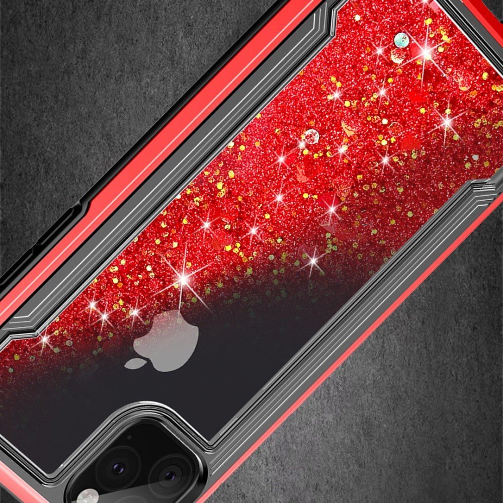 Жидкий переливающийся чехол с блестками для iPhone 11 Красный
