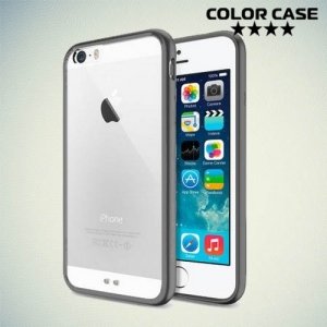 Гибридный прозрачный чехол для iPhone 6S / 6 - Серый