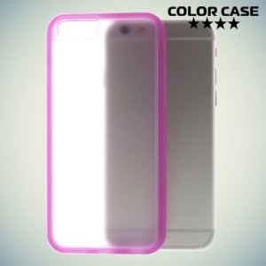 Гибридный прозрачный чехол для iPhone 6S / 6 - Розовый