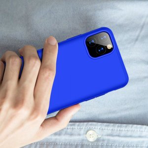 GKK 360 Пластиковый чехол с защитой дисплея для iPhone 11 Pro Max Синий