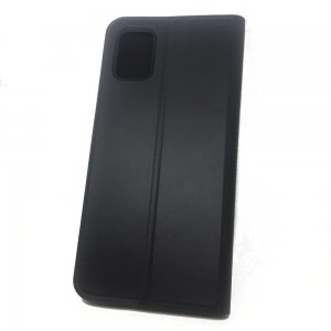 Горизонтальный чехол книжка для Samsung Galaxy A71 - Черный