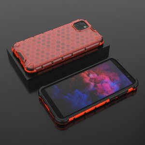Honeycomb противоударный матовый чехол для Huawei Y5p / Honor 9S - Красный