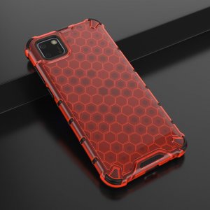 Honeycomb противоударный матовый чехол для Huawei Y5p / Honor 9S - Красный