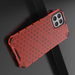 Honeycomb противоударный матовый чехол для iPhone 12 Pro Max 6.7 - Красный