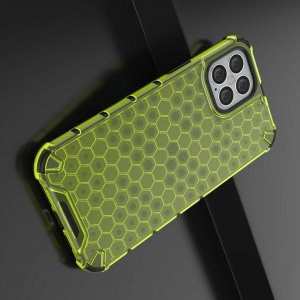 Honeycomb противоударный матовый чехол для iPhone 12 Pro Max 6.7 - Зеленый