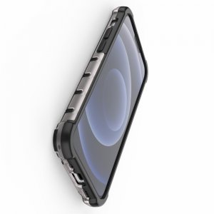 Honeycomb противоударный матовый чехол для iPhone 13 mini - Серый