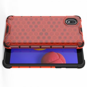 Honeycomb противоударный матовый чехол для Samsung Galaxy A01 Core - Красный