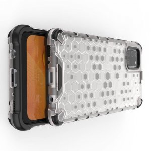 Honeycomb противоударный матовый чехол для Samsung Galaxy A31 - Белый