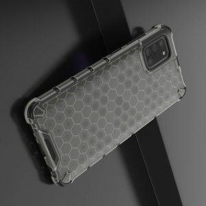 Honeycomb противоударный матовый чехол для Samsung Galaxy A31 - Серый