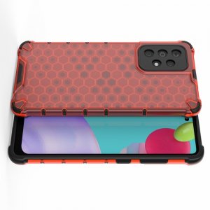 Honeycomb противоударный матовый чехол для Samsung Galaxy A52 - Красный