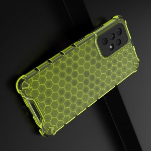 Honeycomb противоударный матовый чехол для Samsung Galaxy A52 - Зеленый