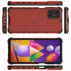 Honeycomb противоударный матовый чехол для Samsung Galaxy M31s - Красный