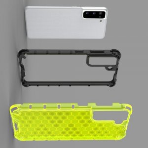 Honeycomb противоударный матовый чехол для Samsung Galaxy S21 - Белый