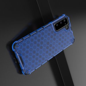 Honeycomb противоударный матовый чехол для Samsung Galaxy S21 - Синий