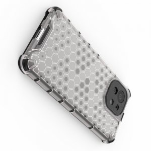 Honeycomb противоударный матовый чехол для Xiaomi Mi 11 - Серый