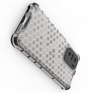 Honeycomb противоударный матовый чехол для Xiaomi POCO F3 - Серый