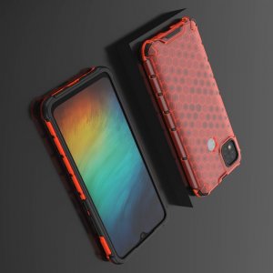 Honeycomb противоударный матовый чехол для Xiaomi Redmi 9C - Красный