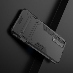 Hybrid Armor Ударопрочный чехол для Huawei P Smart 2021 с подставкой - Черный
