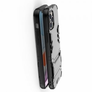 Hybrid Armor Ударопрочный чехол для iPhone 12 Pro 6.1 / Max 6.1 с подставкой - Черный