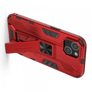 Hybrid Armor Ударопрочный чехол для iPhone 13 с подставкой - Красный