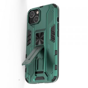 Hybrid Armor Ударопрочный чехол для iPhone 13 с подставкой - Зеленый