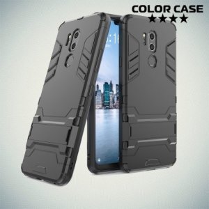 Hybrid Armor Ударопрочный чехол для LG G7 ThinQ с подставкой - Черный