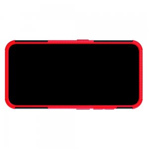 Hybrid Armor Ударопрочный чехол для Nokia 2.2 с подставкой - Красный