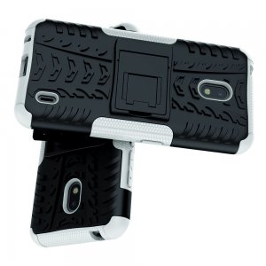 Hybrid Armor Ударопрочный чехол для Nokia 2.2 с подставкой - Серый