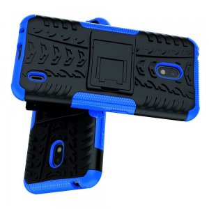 Hybrid Armor Ударопрочный чехол для Nokia 2.2 с подставкой - Синий