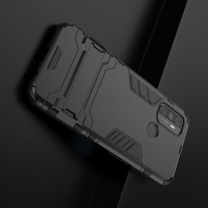 Hybrid Armor Ударопрочный чехол для Oppo A53 (2020) с подставкой - Черный