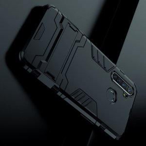 Hybrid Armor Ударопрочный чехол для OPPO Realme 5 Pro с подставкой - Черный