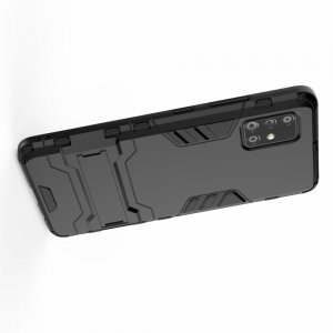 Hybrid Armor Ударопрочный чехол для Samsung Galaxy A51 с подставкой - Черный
