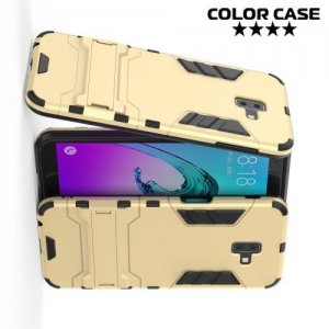 Hybrid Armor Ударопрочный чехол для Samsung Galaxy J6 Plus с подставкой - Золотой