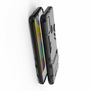 Hybrid Armor Ударопрочный чехол для Samsung Galaxy M31 с подставкой - Черный