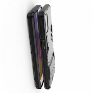 Hybrid Armor Ударопрочный чехол для Samsung Galaxy M31s с подставкой - Черный
