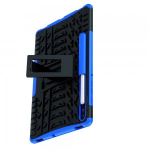 Hybrid Armor Ударопрочный чехол для Samsung Galaxy Tab S6 SM-T865 SM-T860 с подставкой - Синий