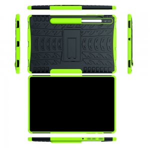 Hybrid Armor Ударопрочный чехол для Samsung Galaxy Tab S6 SM-T865 SM-T860 с подставкой - Зеленый