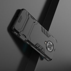 Hybrid Armor Ударопрочный чехол для Xiaomi Poco F2 Pro с подставкой - Черный