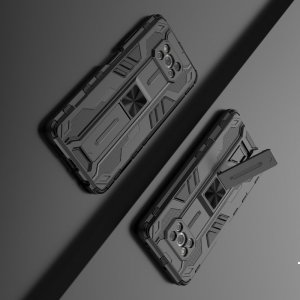 Hybrid Armor Ударопрочный чехол для Xiaomi Poco X3 NFC с подставкой - Серый