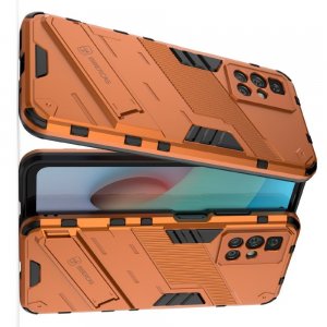 Hybrid Armor Ударопрочный чехол для Xiaomi Redmi 10 с подставкой - Оранжевый