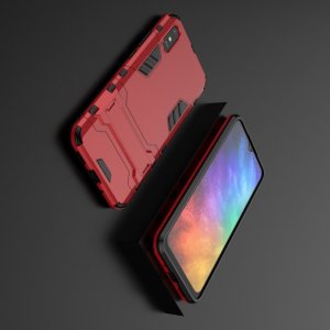 Hybrid Armor Ударопрочный чехол для Xiaomi Redmi 9A с подставкой - Красный