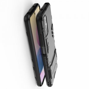 Hybrid Armor Ударопрочный чехол для Xiaomi Redmi Note 10T / POCO M3 PRO с подставкой - Черный