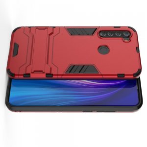 Hybrid Armor Ударопрочный чехол для Xiaomi Redmi Note 8T с подставкой - Красный