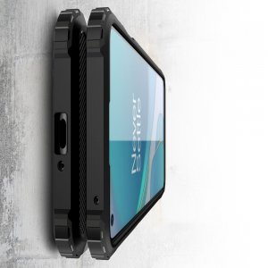 Hybrid двухкомпонентный противоударный чехол для OnePlus 9 - Черный